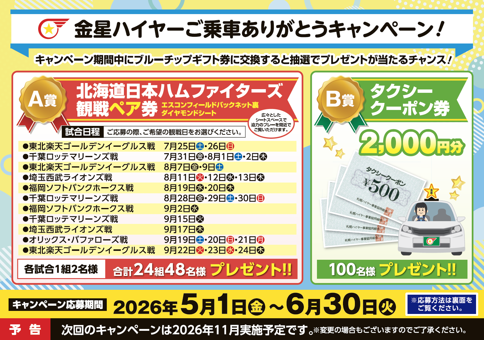 2026年第2回ご乗車ありがとうキャンペーン
